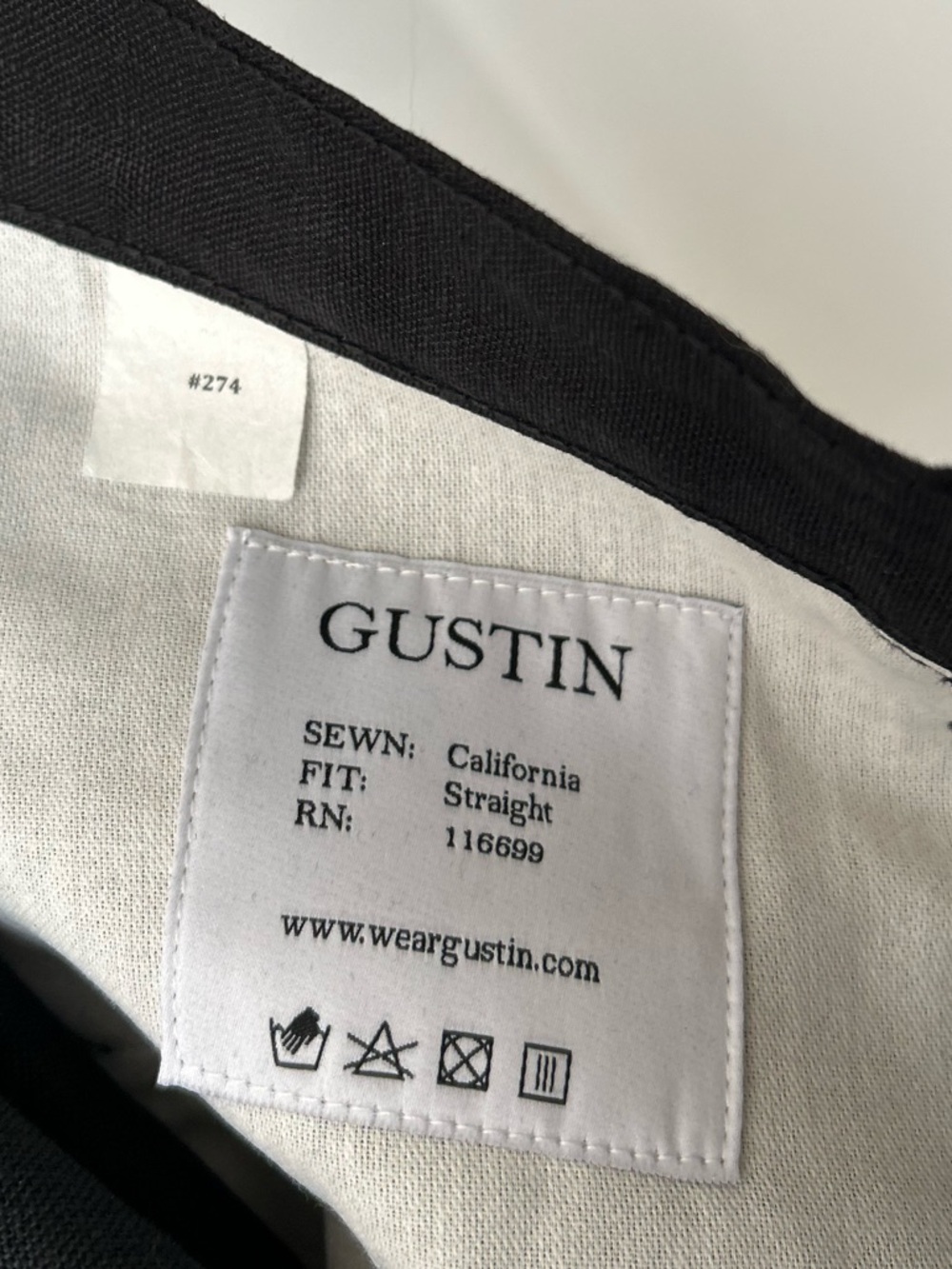 Gustin Straight Linen Pants Black 36 - Picture 7 of 8